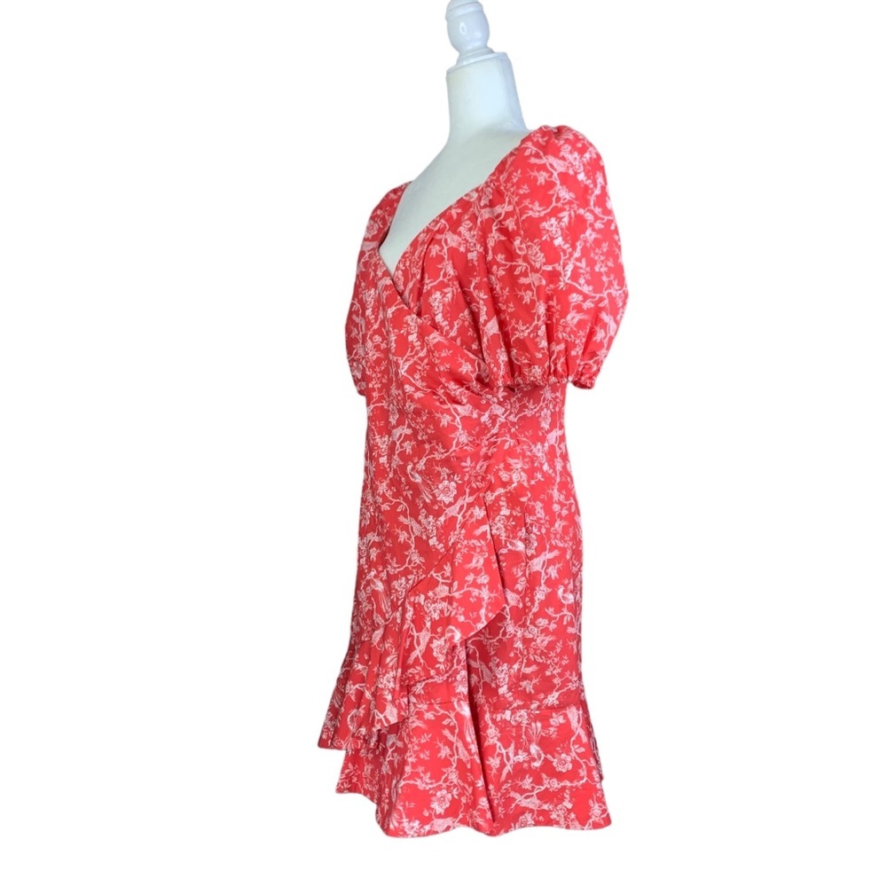 Sachin & Babi 12 Floral Bird Print Ruffles Anthropologie Feminine - Picture 5 of 16